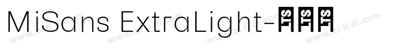MiSans ExtraLight字体转换